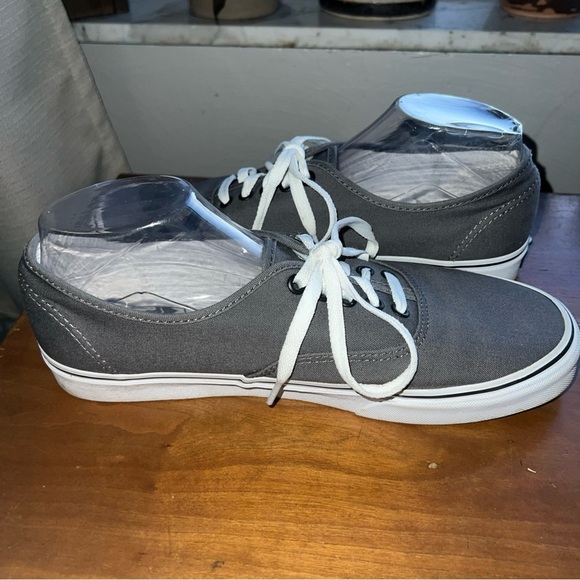Vans Shoes Mens 10 Dark Gray Skate Lace Up Canvas Flat Bottom Comfort Low Top - Picture 8 of 11
